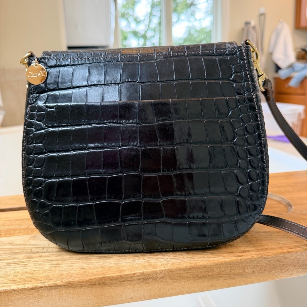 Clare V Turnlock Louis - Kalamata Croco Original: $445 - Picture 6 of 12